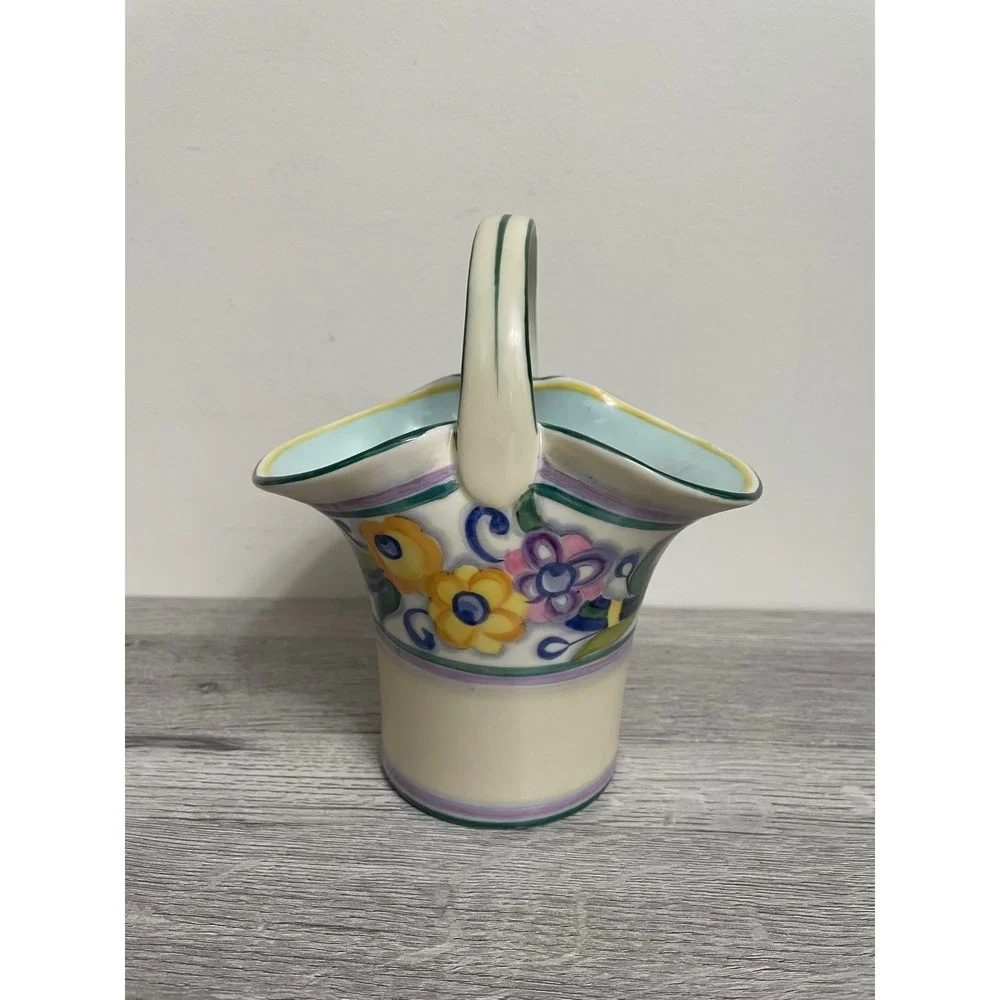 Noritake Antique Hand painted made in Japan basket 1920-1940 Flowers & scroll 8